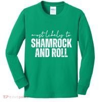 Most Likely To Shamrock And Roll St Patricks Kids Long Sleeve Shirt thumb 0
