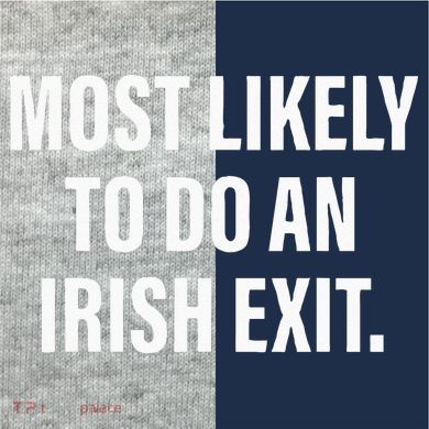Most Likely To Do An Irish Goodbye Kids Colorblock Raglan Jersey