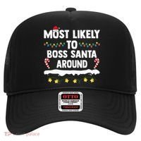 Most Likely To Boss Santa Around Matching Family Christmas Hat thumb 0
