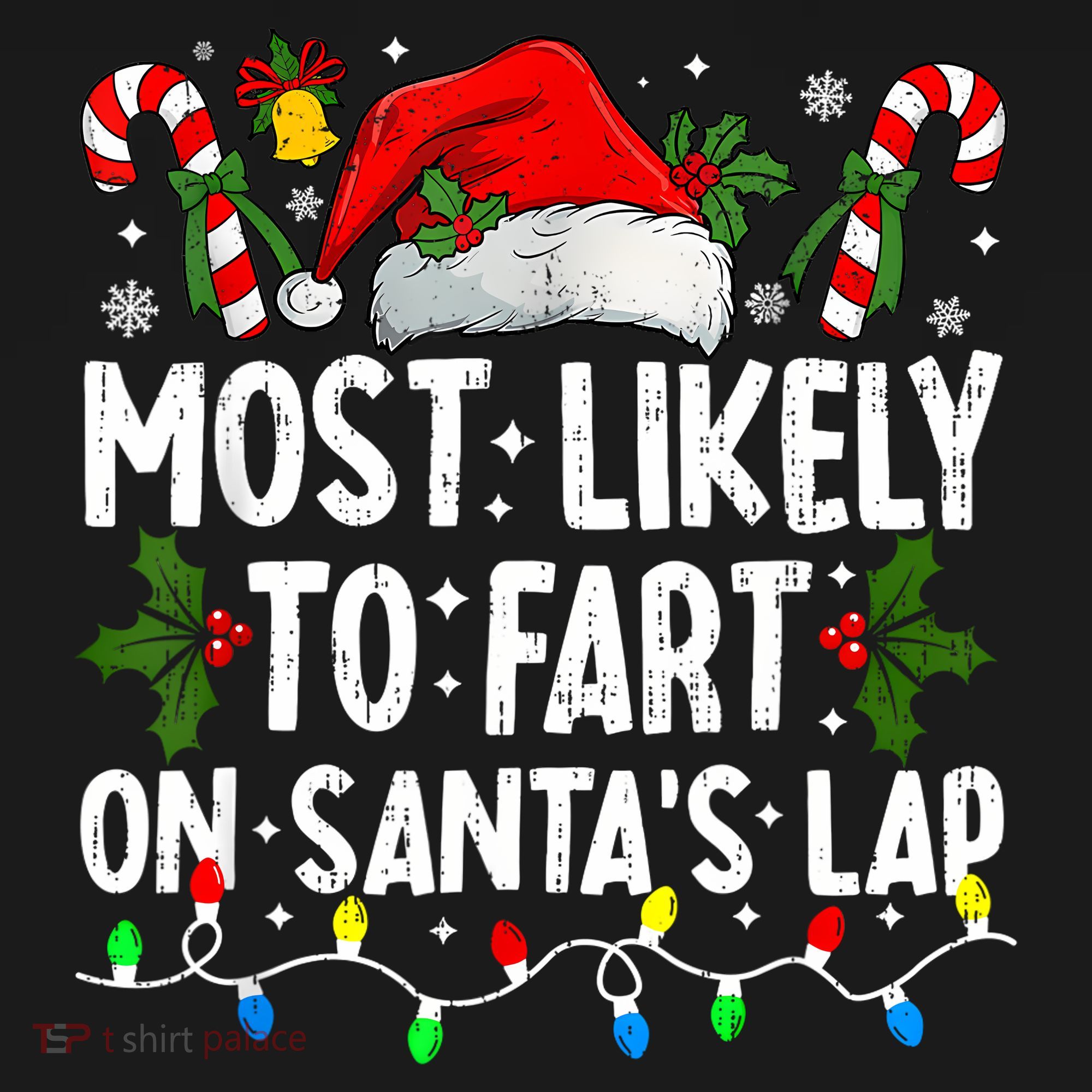 Most Likely To Fart On SantaS Lap Family Matching Christmas Women's Tank Top