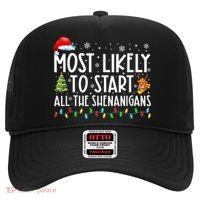 Most Likely To Start All The Shenanigans Family Xmas Holiday Hat thumb 0