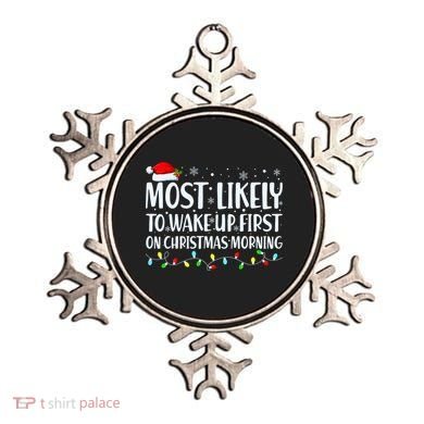 Most Likely To Wake Up First On Christmas Morning Xmas Light Ornament