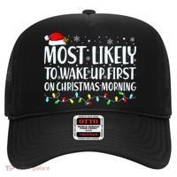 Most Likely To Wake Up First On Christmas Morning Xmas Light Hat thumb 0