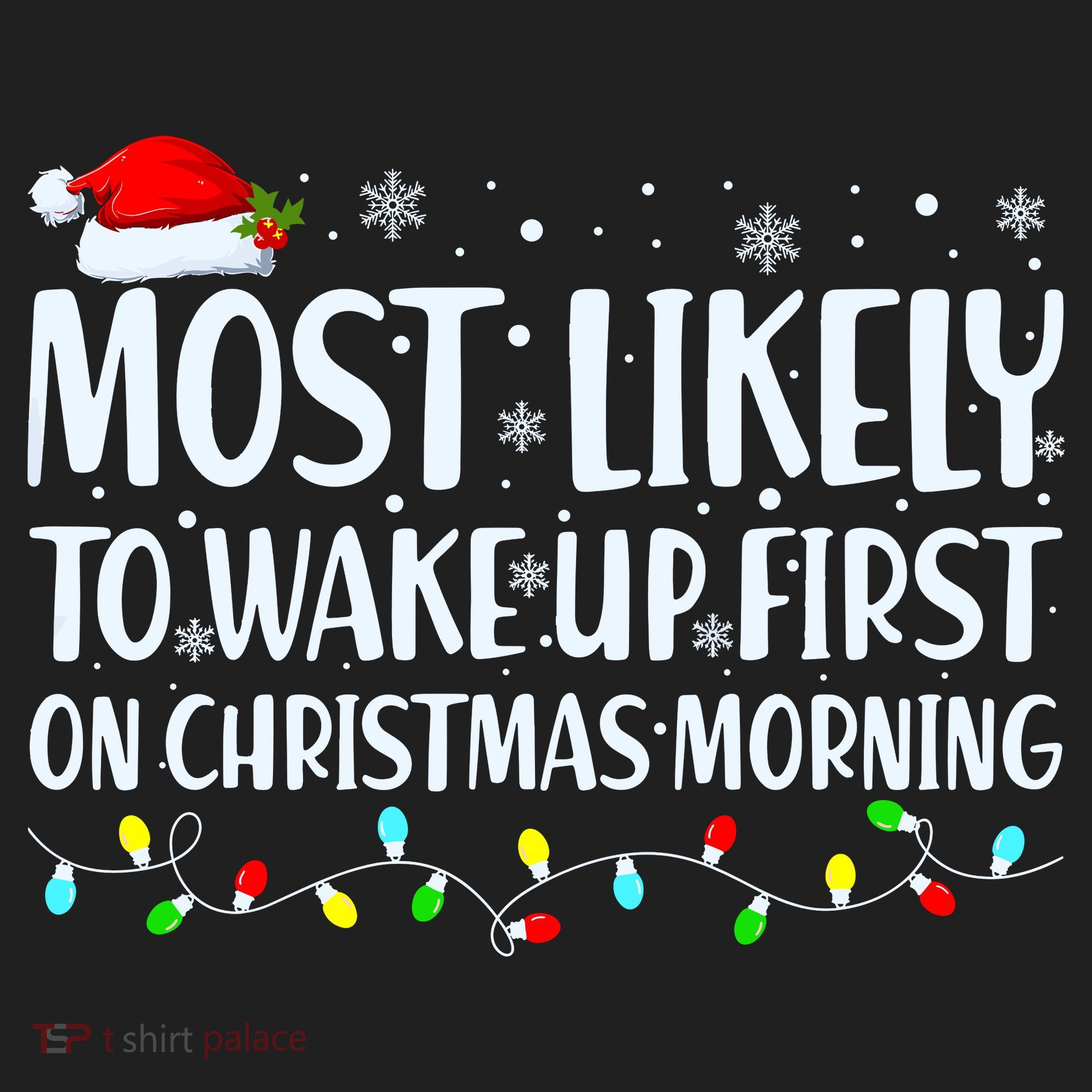 Most Likely To Wake Up First On Christmas Morning Xmas Light Golf Towel