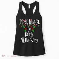 Most Likely To Drink All The Wine Family Group Matching Shirt Women's Tank Top thumb 0