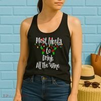 Most Likely To Drink All The Wine Family Group Matching Shirt Women's Tank Top thumb 2