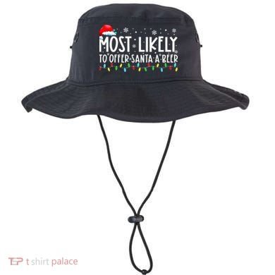 Most Likely To Offer Santa A Beer Funny Drinking Christmas Bucket Hat