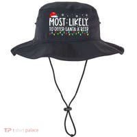 Most Likely To Offer Santa A Beer Funny Drinking Christmas Bucket Hat thumb 0