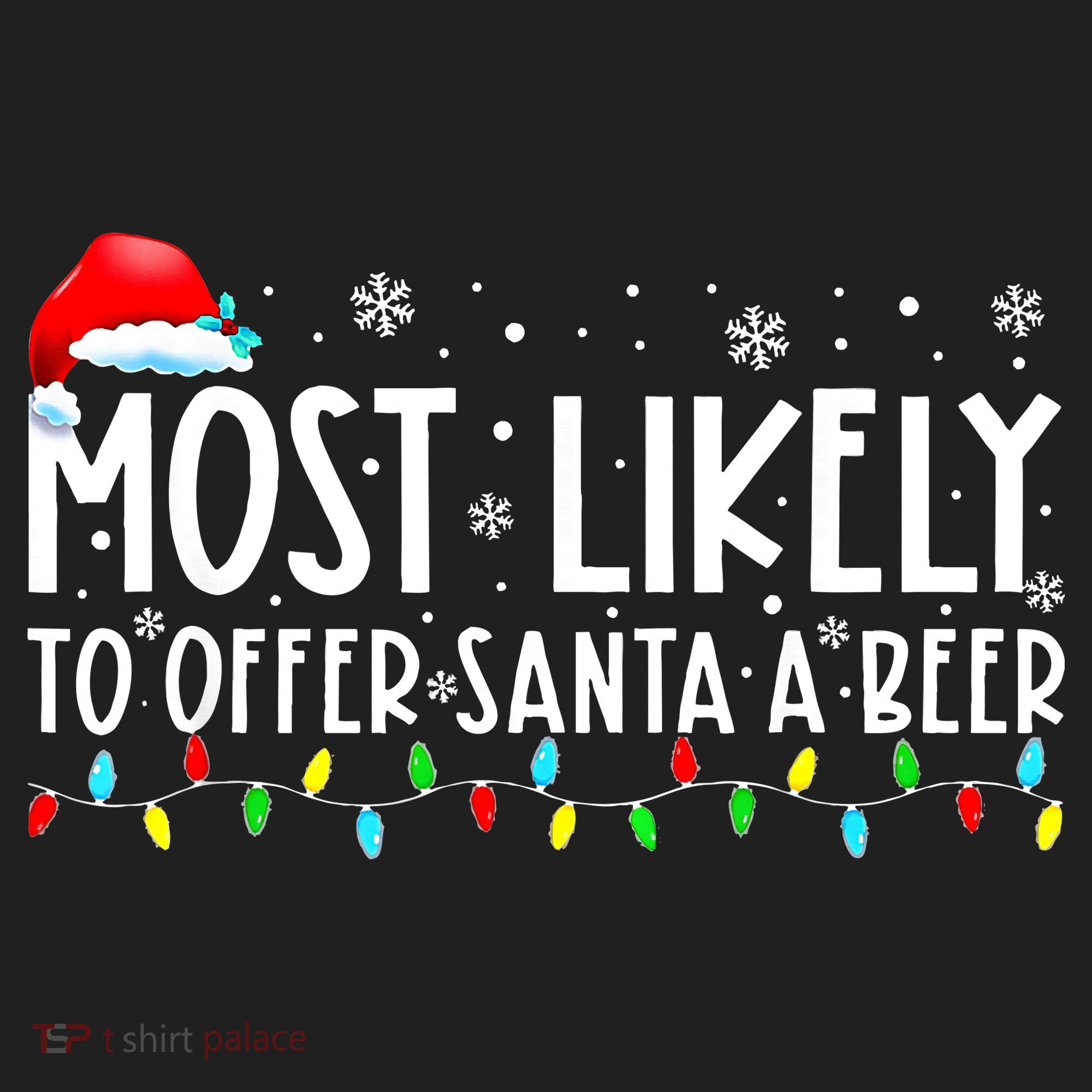 Most Likely To Offer Santa A Beer Funny Drinking Christmas Beanie