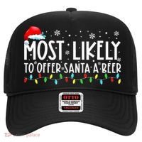 Most Likely To Offer Santa A Beer Funny Drinking Christmas Hat thumb 0