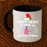 Most Likely To Drink All SantaS Tequila Matching Christmas Coffee Mug thumb 2