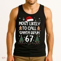 Most Likely To Call Santa Bruh 6-7 Tank Top thumb 3