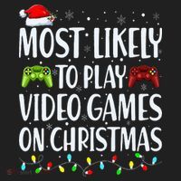 Most Likely To Play Video Games On Christmas Xmas Lights  Hat thumb 2