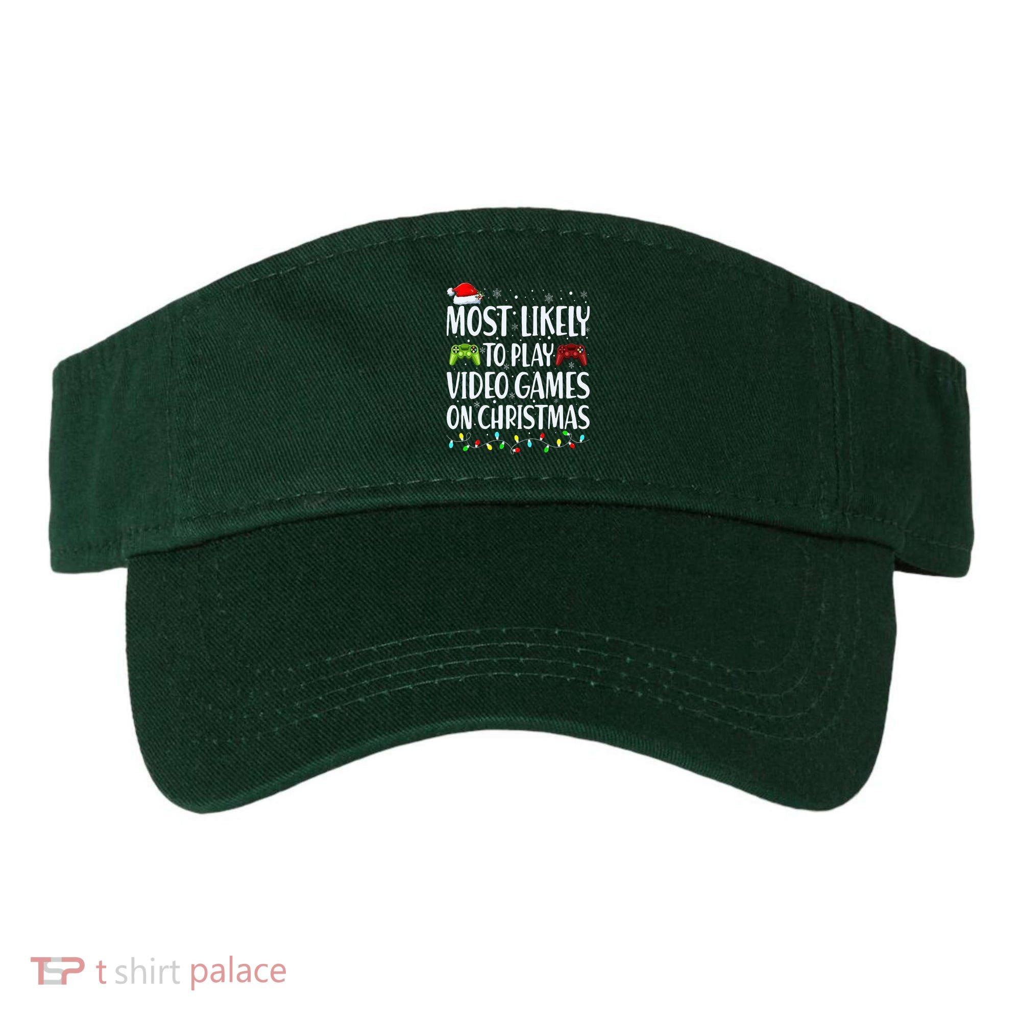 Most Likely To Play Video Games On Christmas Xmas Lights  Visor