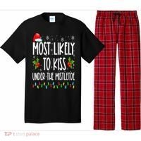 Most likely to  under the mistletoe Family Christmas Pajama Set thumb 0