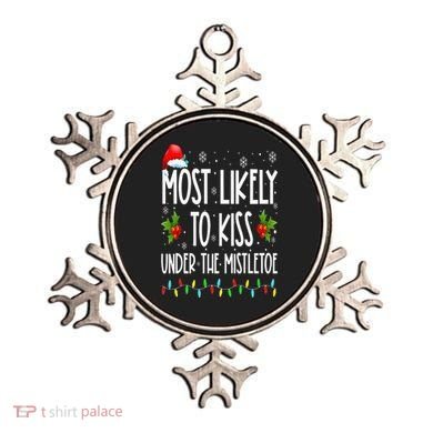 Most likely to  under the mistletoe Family Christmas Ornament