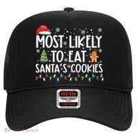 Most Likely To Eat Santas Cookies Funny Christmas Hat thumb 0