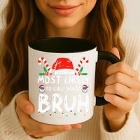 Most Likely To Call Santa Bruh Christmas Matching Family Coffee Mug thumb 3