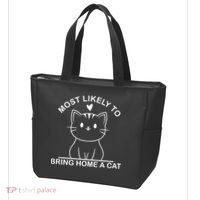 Most Likely To Bring Home A Cat Funny Tote Bag thumb 3