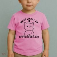 Most Likely To Bring Home A Cat Funny Toddler T-Shirt thumb 2