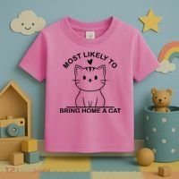 Most Likely To Bring Home A Cat Funny Toddler T-Shirt thumb 3