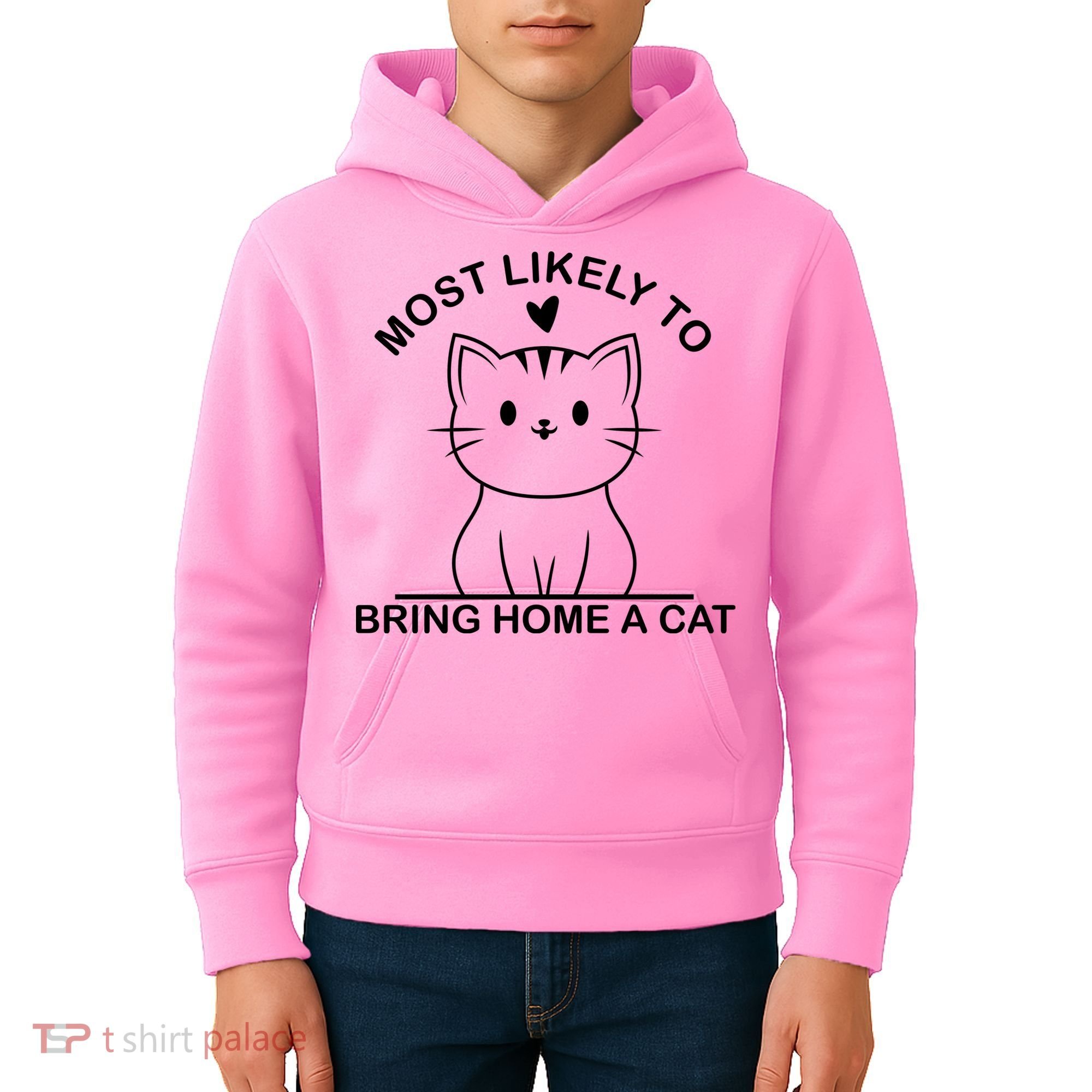 Most Likely To Bring Home A Cat Funny Kids Hoodie