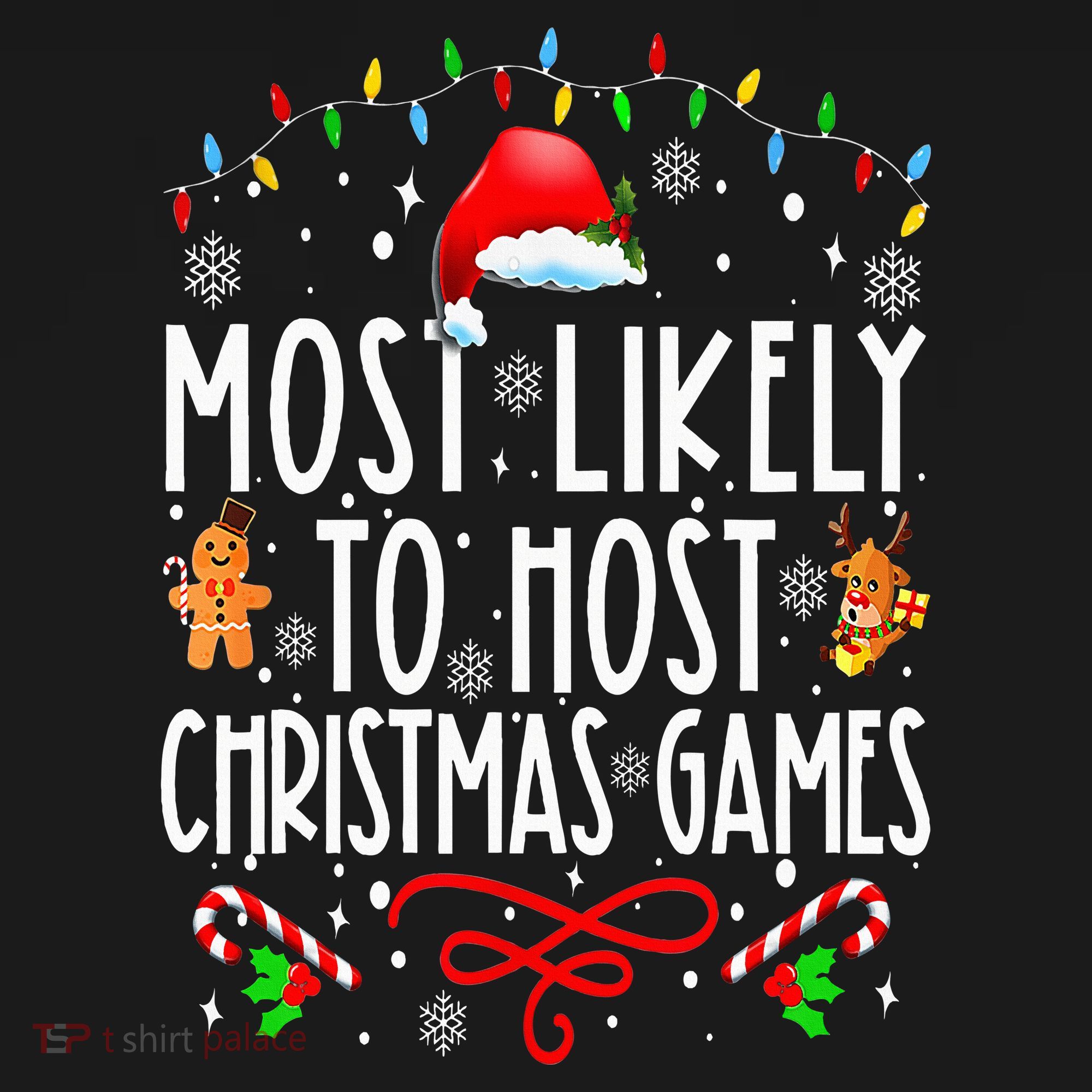 Most Likely To Host Christmas Games Funny Family Christmas Women's Hoodie