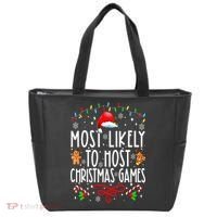 Most Likely To Host Christmas Games Funny Family Christmas Tote Bag thumb 0