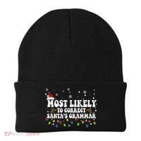 Most Likely To Correct Santa Grammar Christmas Believe Santa Beanie thumb 0