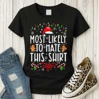 Most Likely To Hate This Family Christmas Pajamas Women's T-Shirt thumb 3