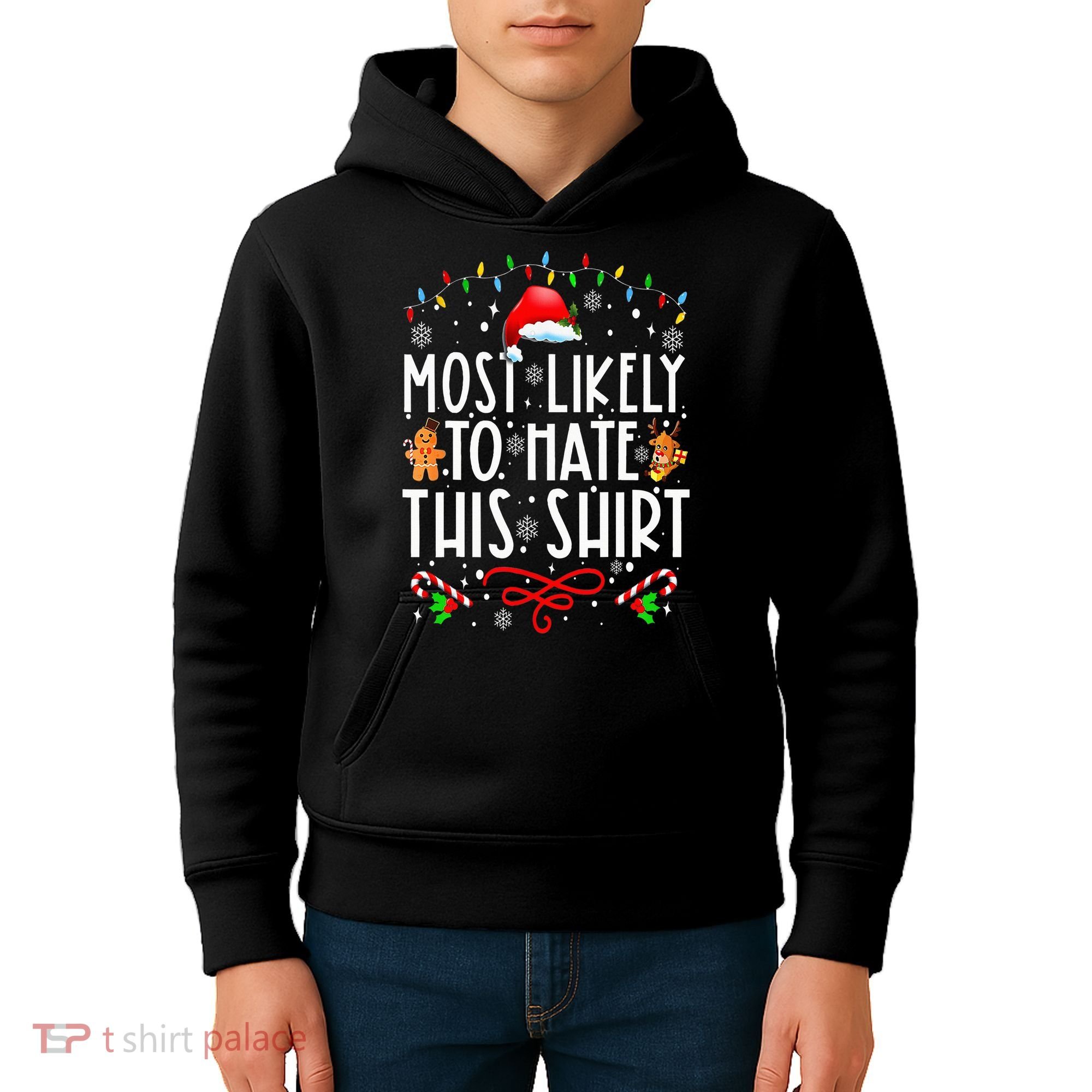 Most Likely To Hate This Family Christmas Pajamas Kids Hoodie