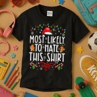 Most Likely To Hate This Family Christmas Pajamas Kids T-Shirt thumb 3