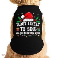 Most Likely To Sing All The Christmas Songs Doggie Tank thumb 0