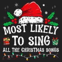 Most Likely To Sing All The Christmas Songs Golf Towel thumb 3