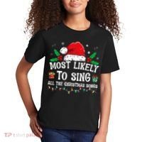Most Likely To Sing All The Christmas Songs Kids T-Shirt thumb 2