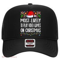 Most Likely To Play Video Games On Christmas Funny Pajamas Hat thumb 0