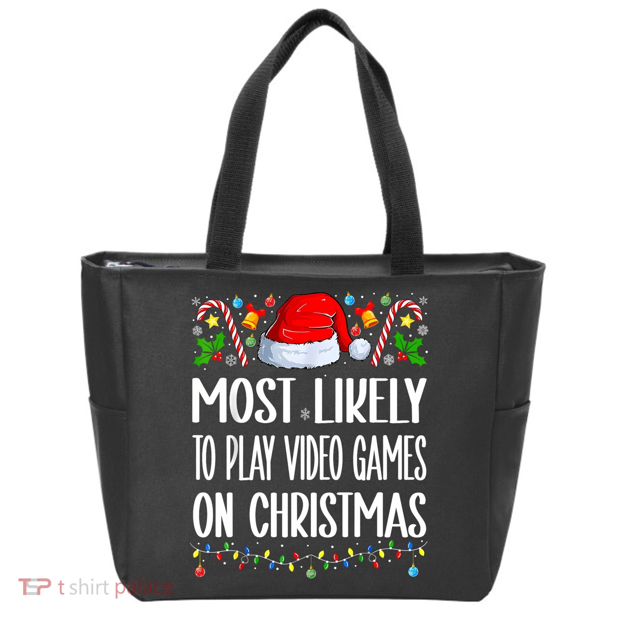 Most Likely To Play Video Games On Christmas Funny Pajamas Tote Bag