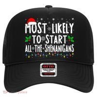 Most Likely To Start The Shenanigans Funny Family Christmas Hat thumb 0