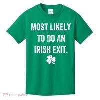 Most Likely To Do An Irish Exit Funny Kids T-Shirt thumb 0