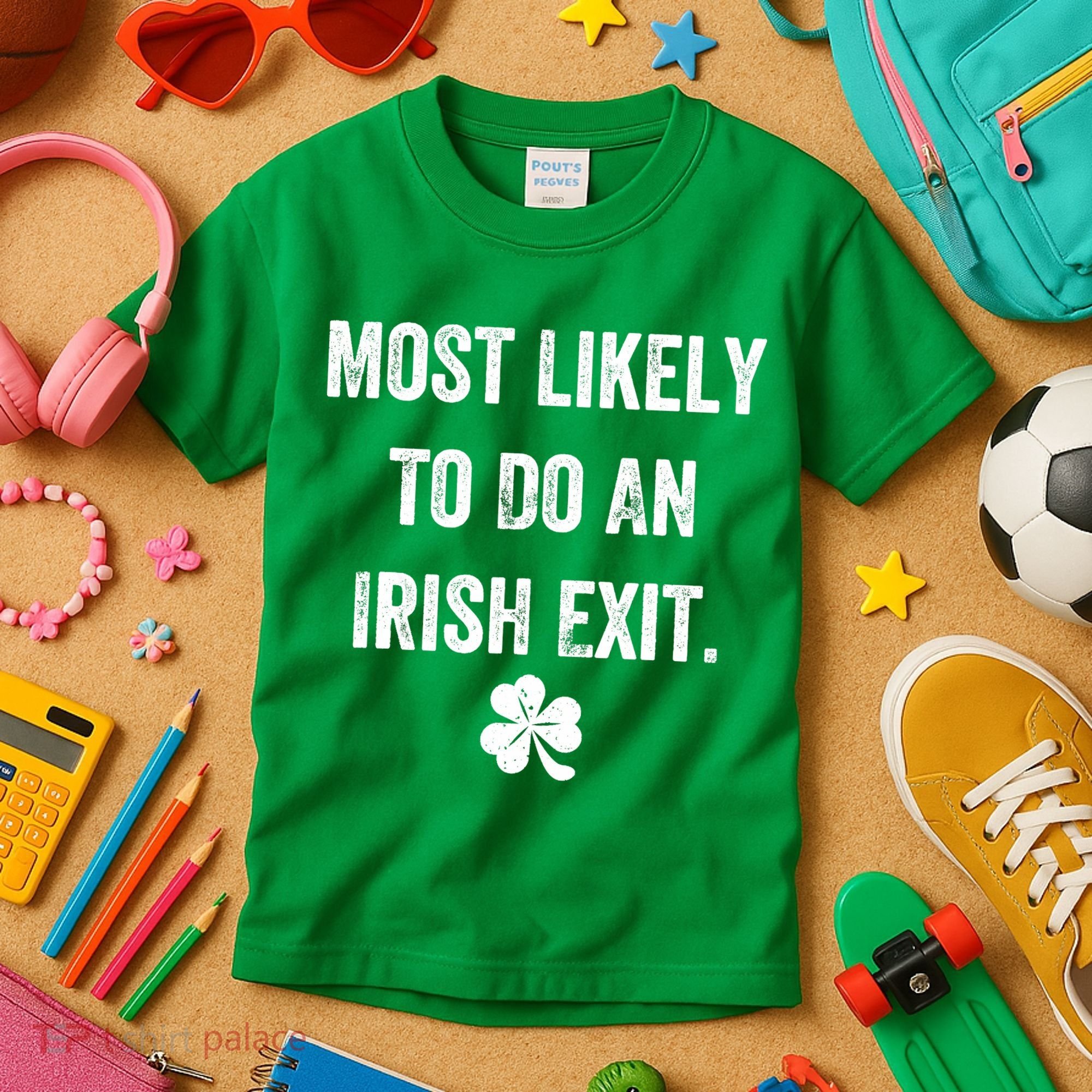Most Likely To Do An Irish Exit Funny Kids T-Shirt
