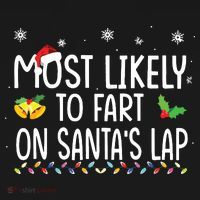 Most Likely To Fart On Santas Lap Family Christmas Holiday Mousepad thumb 1