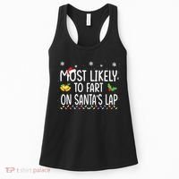 Most Likely To Fart On Santas Lap Family Christmas Holiday Women's Tank Top thumb 0