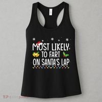 Most Likely To Fart On Santas Lap Family Christmas Holiday Women's Tank Top thumb 3