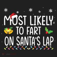 Most Likely To Fart On Santas Lap Family Christmas Holiday Hat thumb 2