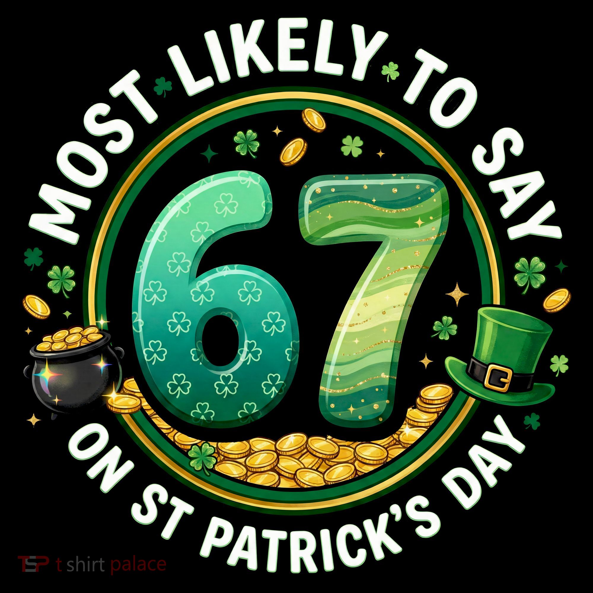 Most Likley To Say 67 On St Patrick's Day Button