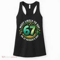 Most Likley To Say 67 On St Patrick's Day Women's Tank Top thumb 0