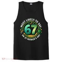 Most Likley To Say 67 On St Patrick's Day PosiCharge Competitor Tank thumb 0