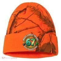 Most Likley To Say 67 On St Patrick's Day Kati Licensed 12" Camo Cuffed Beanie thumb 0