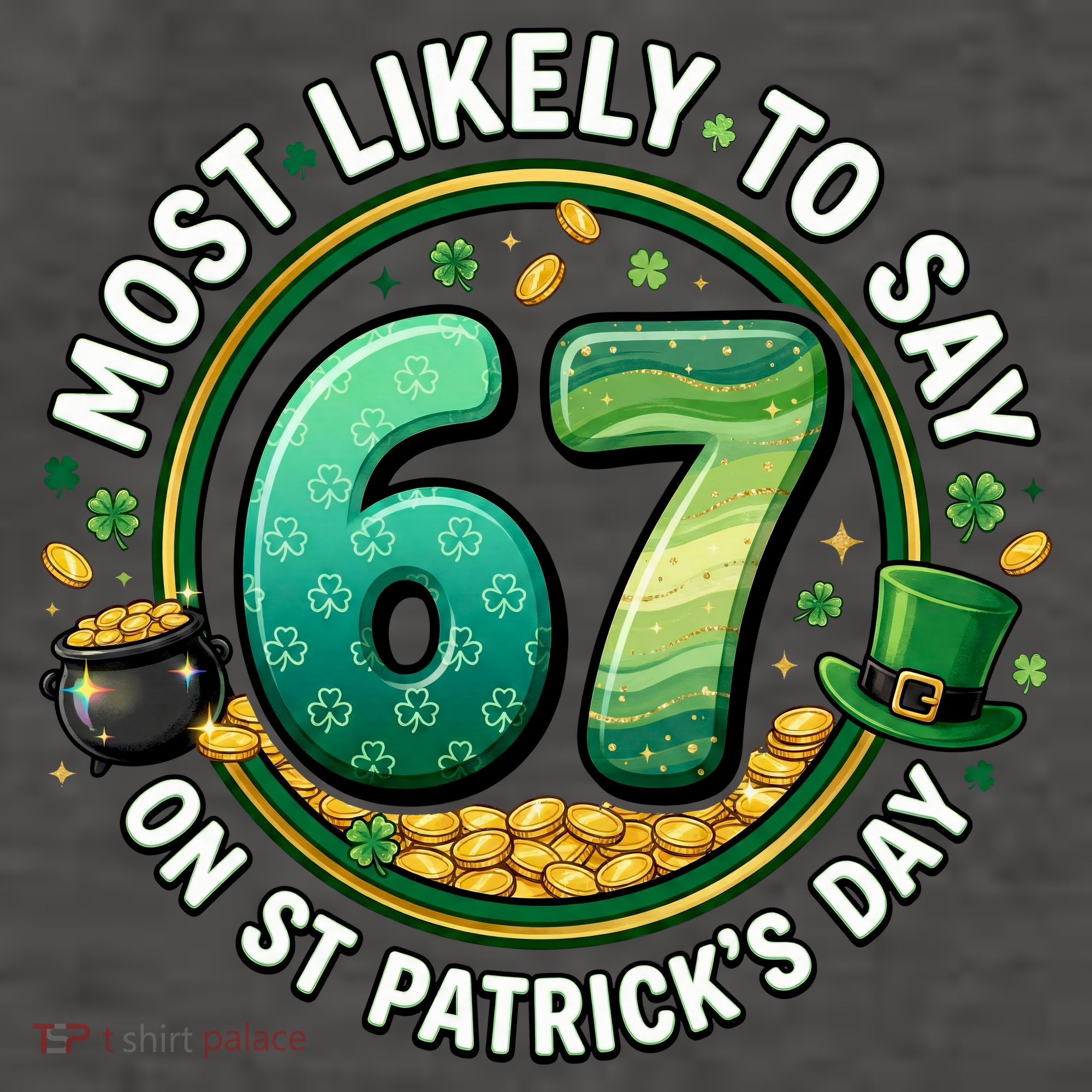 Most Likley To Say 67 On St Patrick's Day Vector Backpack