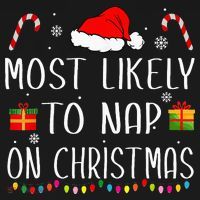 Most Likely To Nap On Christmas Family Funny Matching Women's Hoodie thumb 2